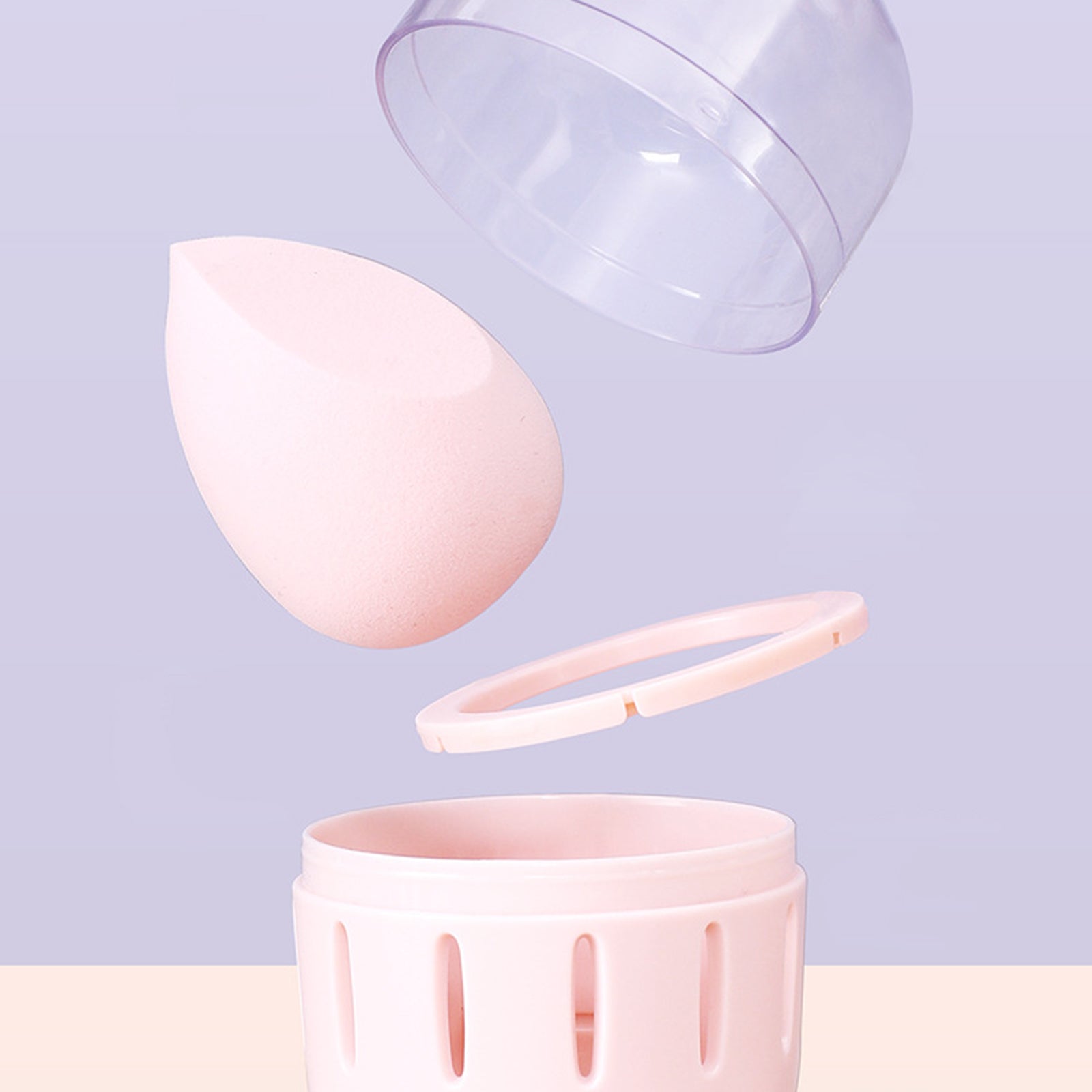 HZ007-1P Makeup Egg ABS Storage Box Portable Breathable Sponge Makeup Egg Box with Clear Lid HZ007-1P Makeup Egg ABS Storage Box Portable Breathable Sponge Makeup Egg Box with Clear Lid